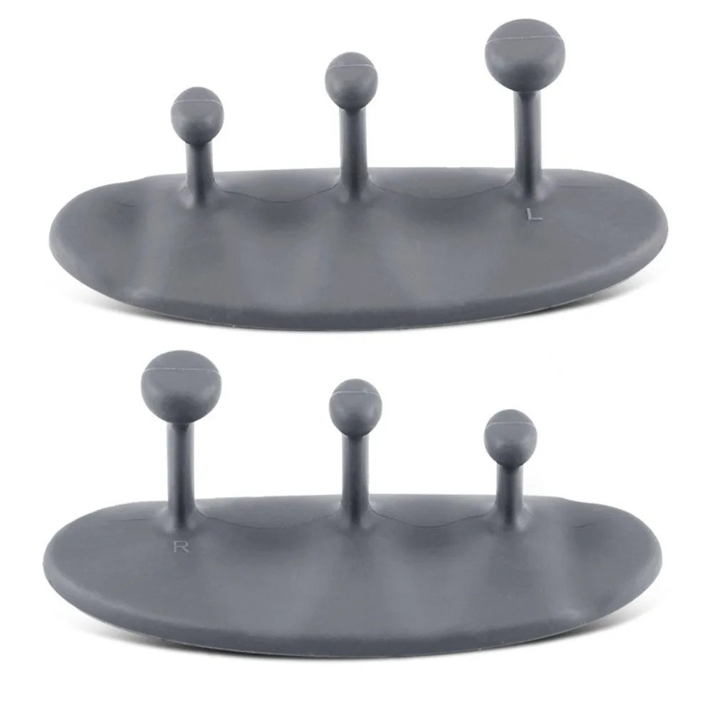 1 Pair Washable Weight Lifting Grips 3-finger Silicone Grip Silicone Palm Grips Breathable Anti-slip Dumbbell Grippers