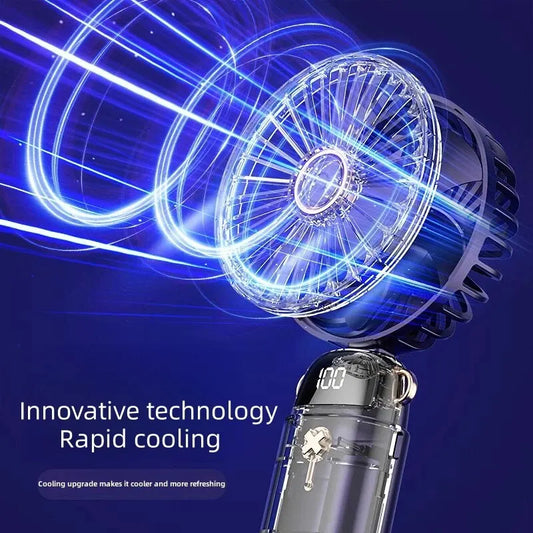 Mini Handheld Small Fan Portable Portable Silent Office Desk Student On Dormitory Charging Outdoor Hand Holding Fan Small