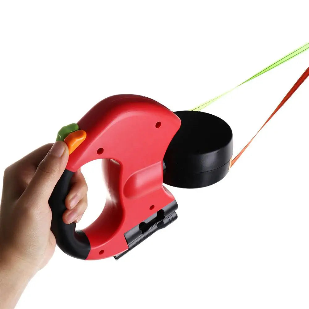 With Lights Double Dog Walking Leash Adjustable Reflective Dual Retractable Rotation Rope Nylon 360 Swivel