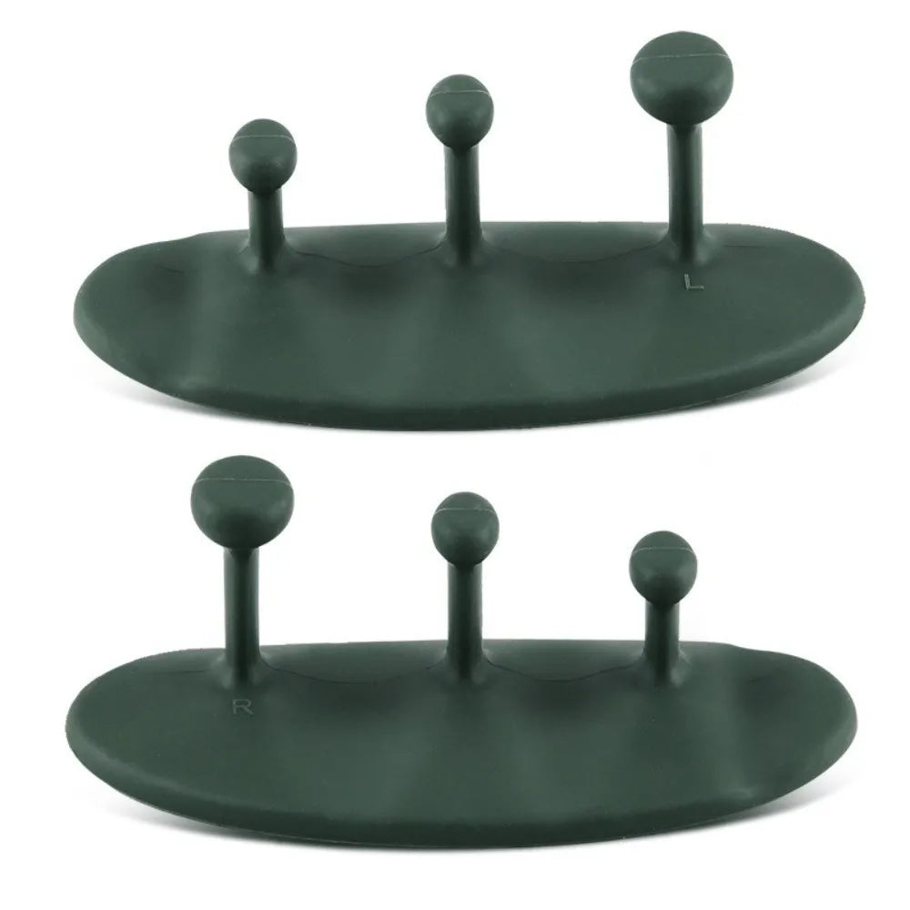 1 Pair Washable Weight Lifting Grips 3-finger Silicone Grip Silicone Palm Grips Breathable Anti-slip Dumbbell Grippers