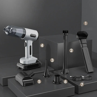 Mini Wireless Car Vacuum Cleaner 12V 4300Pa Ultra-Strong Suction Handheld Vacuum Portable Mini Air Blower for Home and Car