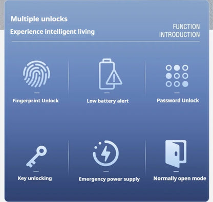 Bluetooth Fingerprint Smart Door Lock with Keyboard Handle for Home Apartment Office Front Door Bedroom Front Door Lock