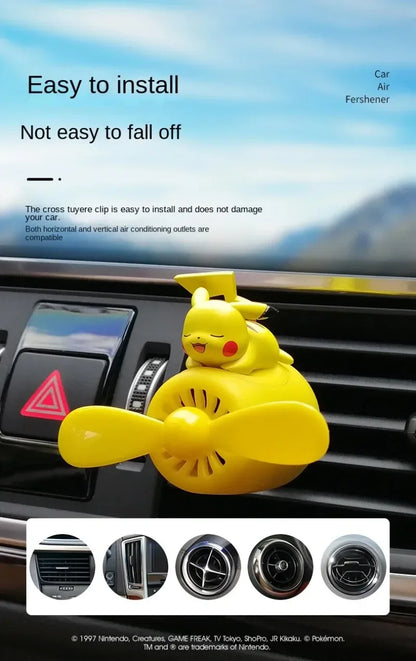 Pokemon Anime Pikachu Car Air Freshener Fruit and flower Smell Diffuser Auto Cartoon Decoration Accessories Cute Holiday Gifts