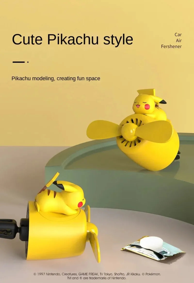 Pokemon Anime Pikachu Car Air Freshener Fruit and flower Smell Diffuser Auto Cartoon Decoration Accessories Cute Holiday Gifts