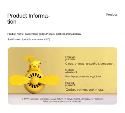 Pokemon Anime Pikachu Car Air Freshener Fruit and flower Smell Diffuser Auto Cartoon Decoration Accessories Cute Holiday Gifts