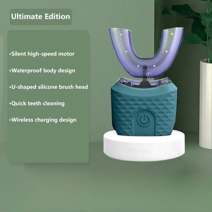 Electric Toothbrush U-Shaped Automatic Ultrasonic 360° USB Charge Toothbrush Intelligent Rechargeable Toothbrus Adult
