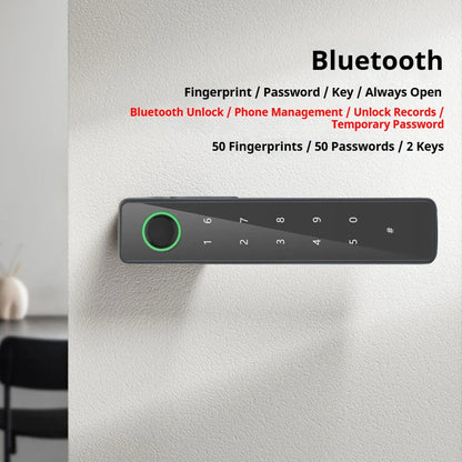 Bluetooth Fingerprint Smart Door Lock with Keyboard Handle for Home Apartment Office Front Door Bedroom Front Door Lock