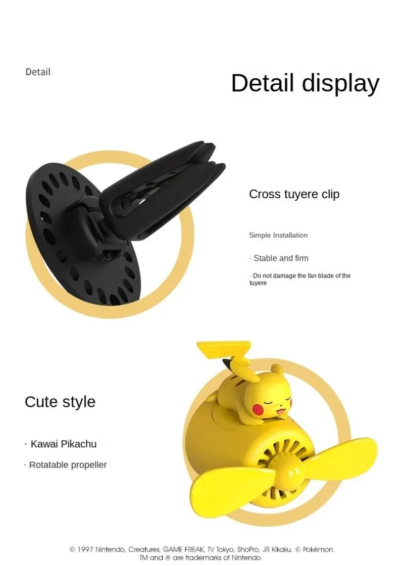 Pokemon Anime Pikachu Car Air Freshener Fruit and flower Smell Diffuser Auto Cartoon Decoration Accessories Cute Holiday Gifts