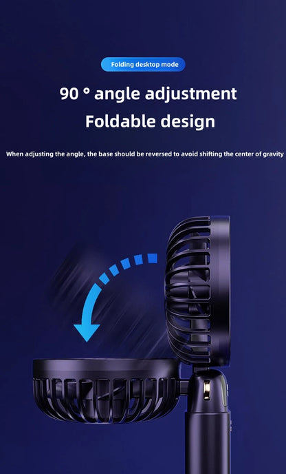 Mini Handheld Small Fan Portable Portable Silent Office Desk Student On Dormitory Charging Outdoor Hand Holding Fan Small