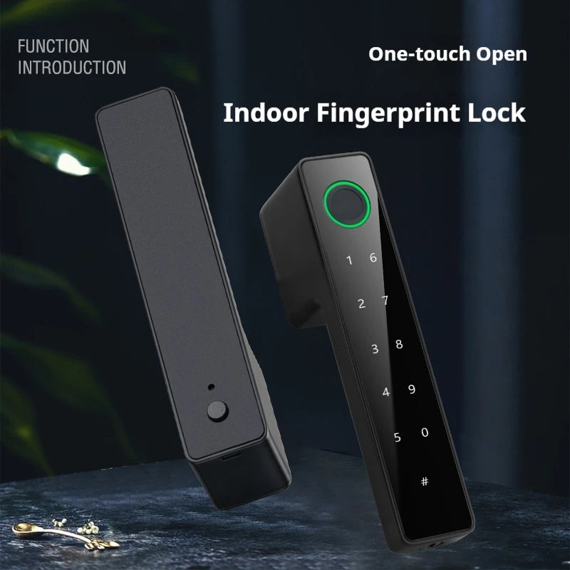 Bluetooth Fingerprint Smart Door Lock with Keyboard Handle for Home Apartment Office Front Door Bedroom Front Door Lock