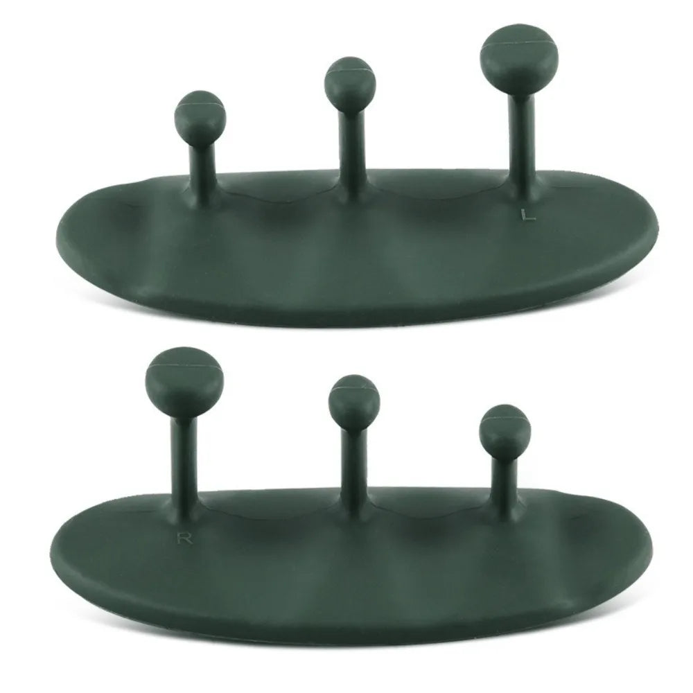 1 Pair Washable Weight Lifting Grips 3-finger Silicone Grip Silicone Palm Grips Breathable Anti-slip Dumbbell Grippers