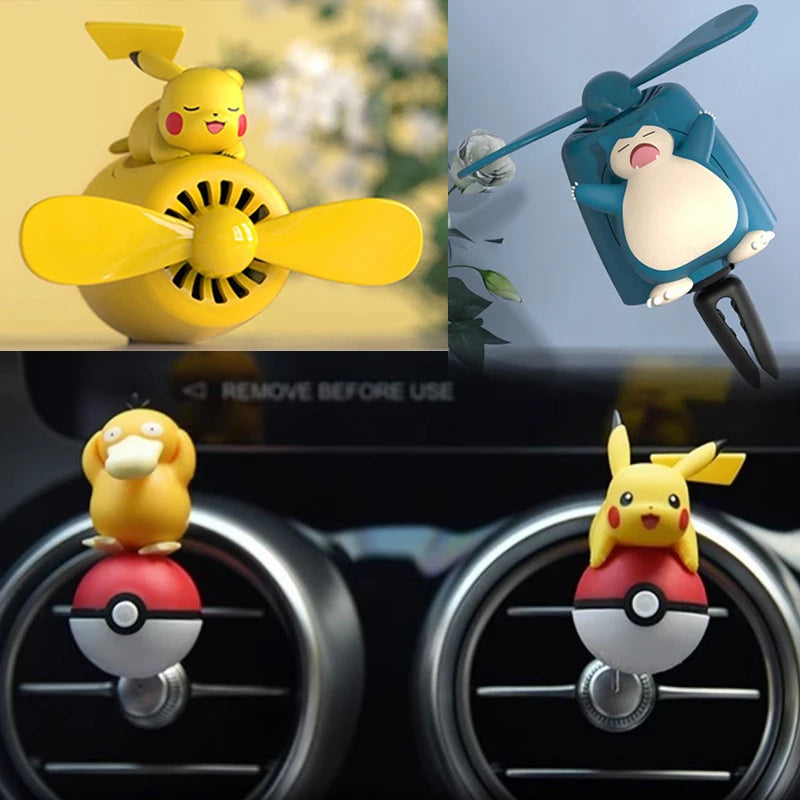 Pokemon Anime Pikachu Car Air Freshener Fruit and flower Smell Diffuser Auto Cartoon Decoration Accessories Cute Holiday Gifts