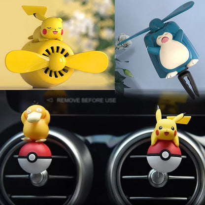 Pokemon Anime Pikachu Car Air Freshener Fruit and flower Smell Diffuser Auto Cartoon Decoration Accessories Cute Holiday Gifts