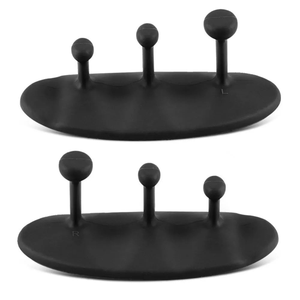 1 Pair Washable Weight Lifting Grips 3-finger Silicone Grip Silicone Palm Grips Breathable Anti-slip Dumbbell Grippers