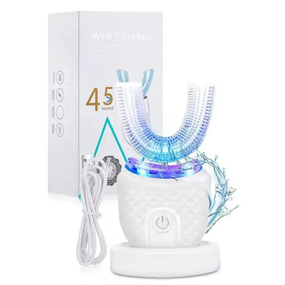 Electric Toothbrush U-Shaped Automatic Ultrasonic 360° USB Charge Toothbrush Intelligent Rechargeable Toothbrus Adult