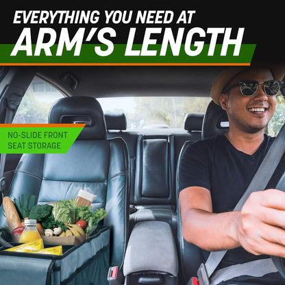 Car Trunk Organizer - Collapsible, Multi-Compartment Automotive SUV Car Organizer for Storage w/Adjustable Straps - Truck & Car