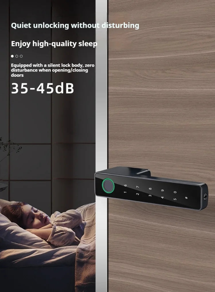Bluetooth Fingerprint Smart Door Lock with Keyboard Handle for Home Apartment Office Front Door Bedroom Front Door Lock