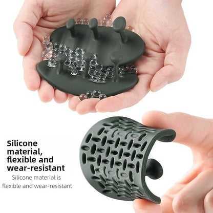 1 Pair Washable Weight Lifting Grips 3-finger Silicone Grip Silicone Palm Grips Breathable Anti-slip Dumbbell Grippers