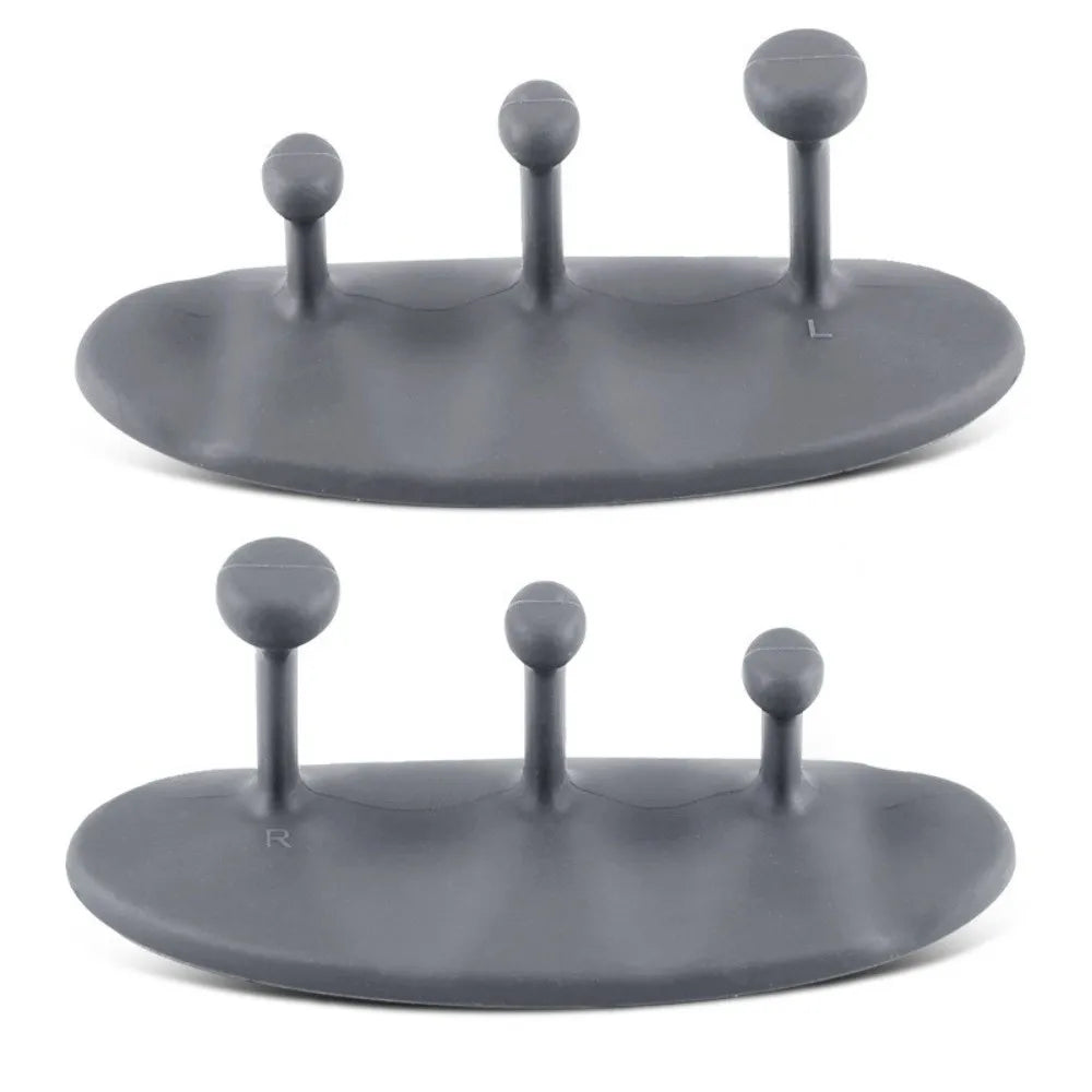 1 Pair Washable Weight Lifting Grips 3-finger Silicone Grip Silicone Palm Grips Breathable Anti-slip Dumbbell Grippers