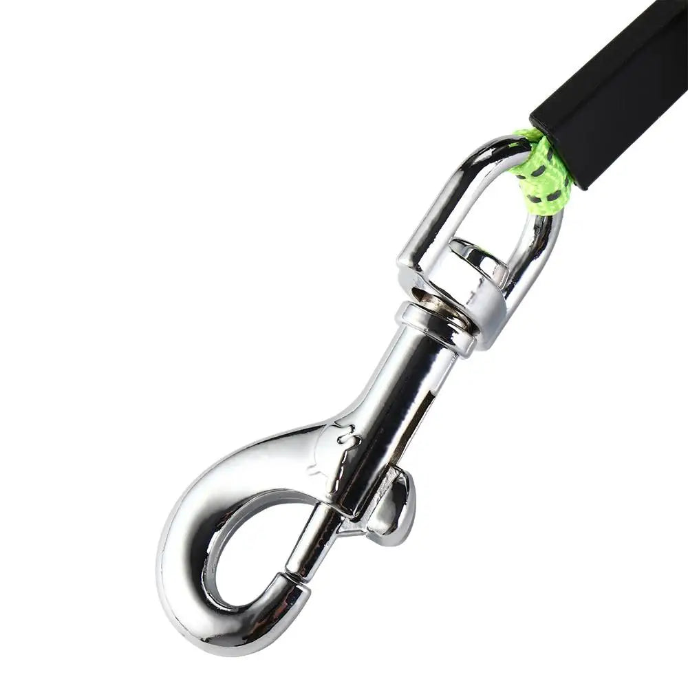 With Lights Double Dog Walking Leash Adjustable Reflective Dual Retractable Rotation Rope Nylon 360 Swivel
