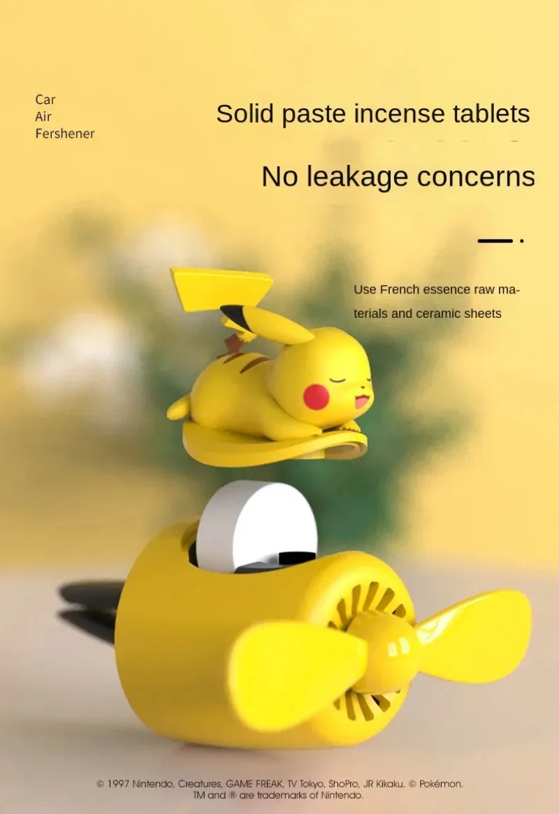 Pokemon Anime Pikachu Car Air Freshener Fruit and flower Smell Diffuser Auto Cartoon Decoration Accessories Cute Holiday Gifts